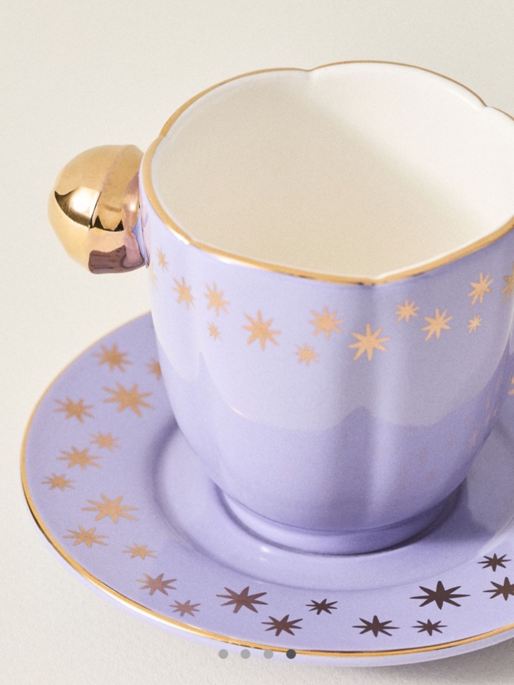 Anthropologie New York City Ballet Espresso Cup & Saucer | Purple | NWT - Picture 2 of 5